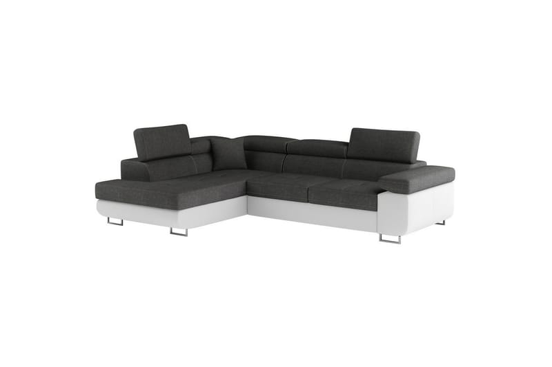 Seksjon Eltap Anton 272x203x85 cm - Sawana 05, Soft 17, Grå, Hvit, Venstre - Møbler - Sofaer - Skinnsofaer