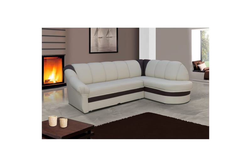 Seksjon Eltap Benano 250x85x180 cm - Soft 33, Soft 66, Beige, Mørk Brun, Høyre - Møbler - Sofaer - Skinnsofaer