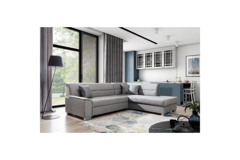 Seksjon Eltap Bergen 247x214x83 cm, Monolith 84, Monolith 85, Lys Grå, Grå, Høyre