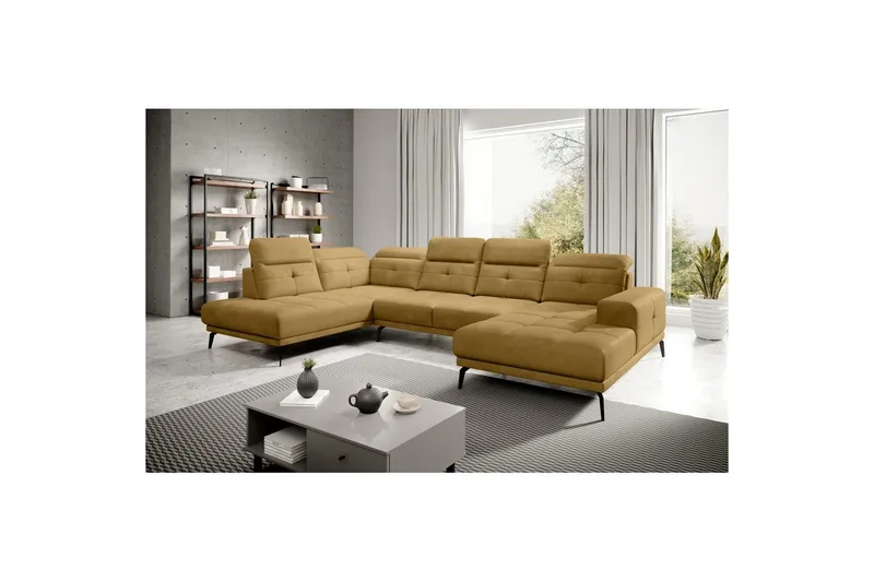 Seksjon Eltap Bretan 350x205x107 cm, Nube 45, Gul, Venstre