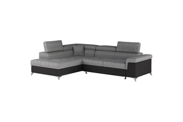 Seksjon Eltap Eridano 275x202x88 cm - Berlin 01, Soft 11, Grå, Svart, Venstre - Møbler - Sofaer - Skinnsofaer