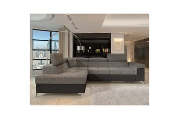 Seksjon Eltap Eridano 275x202x88 cm - Berlin 01, Soft 11, Grå, Svart, Venstre - Møbler - Sofaer - Skinnsofaer