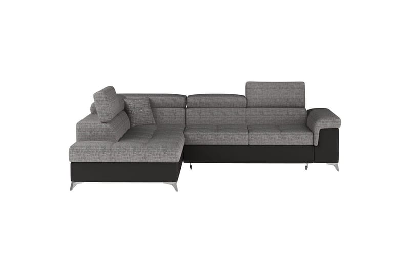 Seksjon Eltap Eridano 275x202x88 cm - Berlin 01, Soft 11, Grå, Svart, Venstre - Møbler - Sofaer - Skinnsofaer