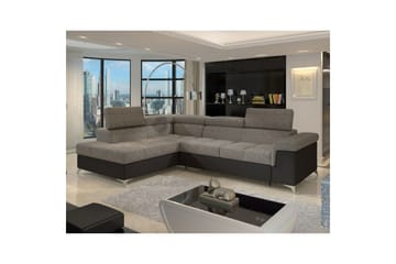 Seksjon Eltap Eridano 275x202x88 cm - Berlin 01, Soft 11, Grå, Svart, Venstre - Møbler - Sofaer - Skinnsofaer