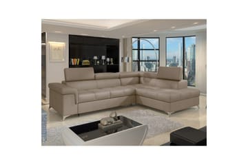 Seksjon Eltap Eridano 275x202x88 cm - Monolith 09, Mørk Beige, Høyre - Møbler - Sofaer - Fløyelssofaer