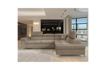 Seksjon Eltap Eridano 275x202x88 cm - Monolith 09, Mørk Beige, Høyre - Møbler - Sofaer - Fløyelssofaer