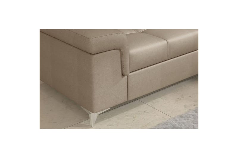 Seksjon Eltap Eridano 275x202x88 cm - Monolith 09, Mørk Beige, Venstre - Møbler - Sofaer - Fløyelssofaer