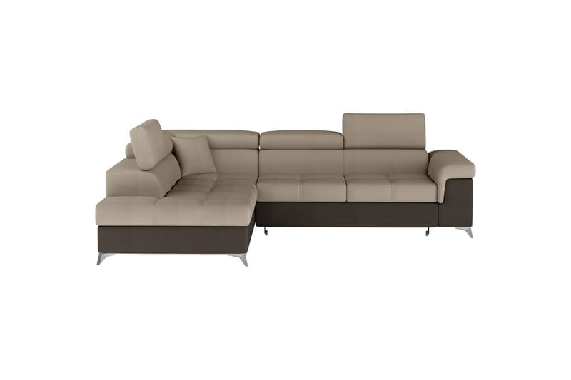 Seksjon Eltap Eridano 275x202x88 cm - Monolith 09, Monolith 29, Mørk Beige, Brun, Venstre - Møbler - Sofaer - Fløyelssofaer