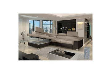 Seksjon Eltap Eridano 275x202x88 cm - Monolith 09, Monolith 29, Mørk Beige, Brun, Venstre - Møbler - Sofaer - Fløyelssofaer