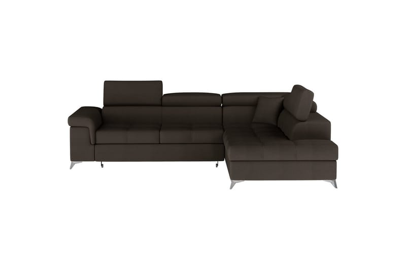 Seksjon Eltap Eridano 275x202x88 cm - Monolith 29, Mørk Brun, Høyre - Møbler - Sofaer - Fløyelssofaer