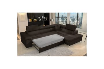 Seksjon Eltap Eridano 275x202x88 cm - Monolith 29, Mørk Brun, Høyre - Møbler - Sofaer - Fløyelssofaer