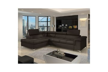 Seksjon Eltap Eridano 275x202x88 cm - Monolith 29, Mørk Brun, Venstre - Møbler - Sofaer - Fløyelssofaer