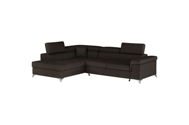 Seksjon Eltap Eridano 275x202x88 cm - Monolith 29, Mørk Brun, Venstre - Møbler - Sofaer - Fløyelssofaer