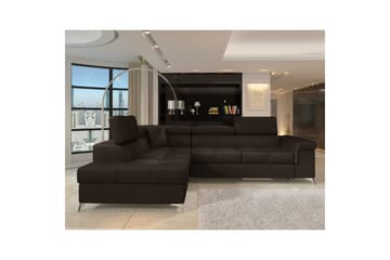 Seksjon Eltap Eridano 275x202x88 cm - Monolith 29, Mørk Brun, Venstre - Møbler - Sofaer - Fløyelssofaer