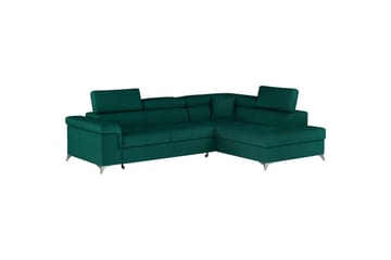 Seksjon Eltap Eridano 275x202x88 cm - Monolith 37, Grønn, Høyre - Møbler - Sofaer - Fløyelssofaer