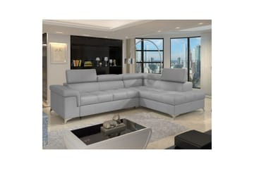 Seksjon Eltap Eridano 275x202x88 cm - Monolith 84, Lys Grå, Høyre - Møbler - Sofaer - Fløyelssofaer