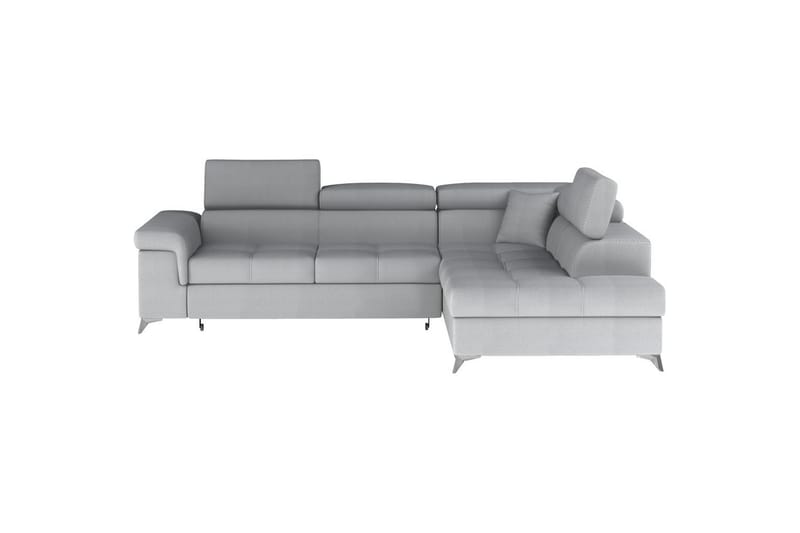 Seksjon Eltap Eridano 275x202x88 cm - Monolith 84, Lys Grå, Høyre - Møbler - Sofaer - Fløyelssofaer