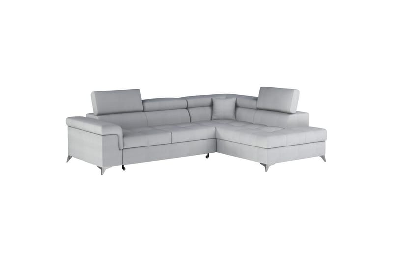 Seksjon Eltap Eridano 275x202x88 cm - Monolith 84, Lys Grå, Høyre - Møbler - Sofaer - Fløyelssofaer