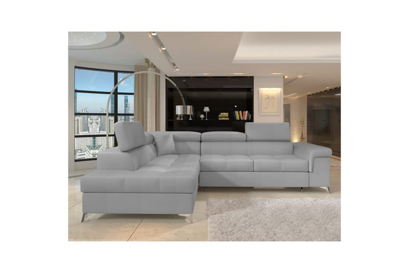 Seksjon Eltap Eridano 275x202x88 cm - Monolith 84, Lys Grå, Venstre - Møbler - Sofaer - Fløyelssofaer