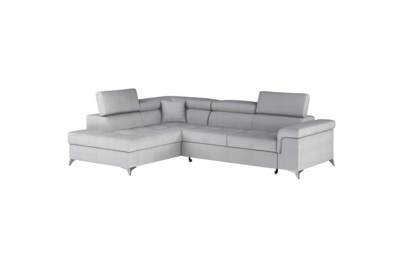 Seksjon Eltap Eridano 275x202x88 cm - Monolith 84, Lys Grå, Venstre - Møbler - Sofaer - Fløyelssofaer