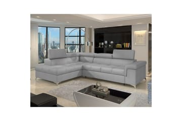 Seksjon Eltap Eridano 275x202x88 cm - Monolith 84, Lys Grå, Venstre - Møbler - Sofaer - Fløyelssofaer