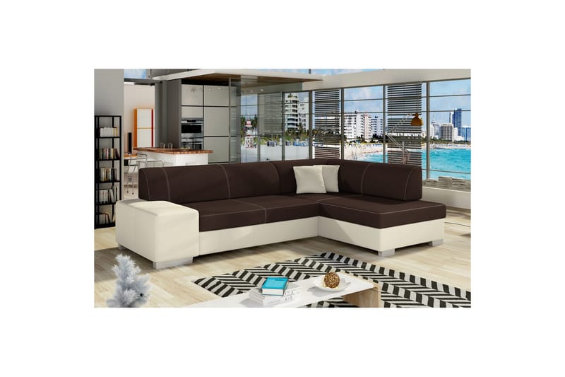 Seksjon Eltap Fabio 268x167x73 cm - Sawana 26, Soft 33, Høyre - Møbler - Sofaer - Skinnsofaer