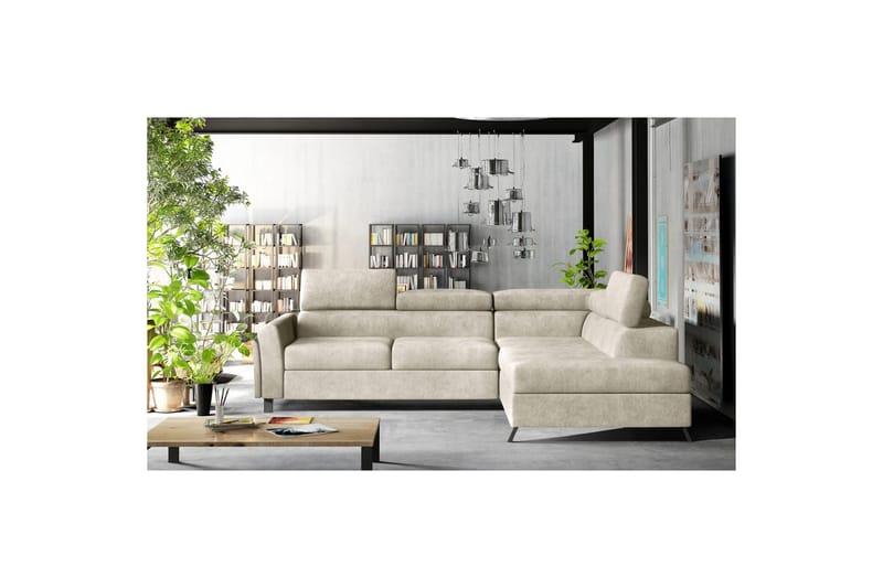 Seksjon Eltap Kairos 265x200x92 cm - Dora 21, Beige, Høyre - Møbler - Sofaer - Skinnsofaer