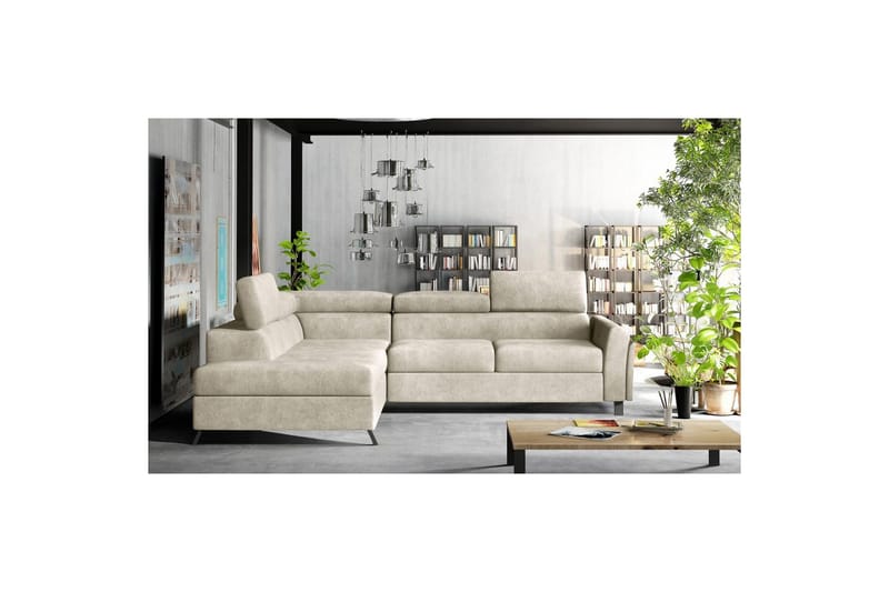 Seksjon Eltap Kairos 265x200x92 cm - Dora 21, Beige, Venstre - Møbler - Sofaer - Skinnsofaer