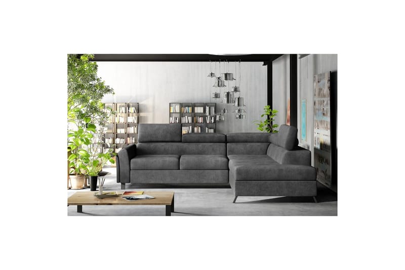 Seksjon Eltap Kairos 265x200x92 cm - Dora 95, Mørkegrå, Høyre - Møbler - Sofaer - Skinnsofaer