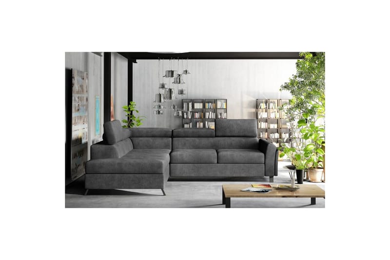 Seksjon Eltap Kairos 265x200x92 cm - Dora 95, Mørkegrå, Venstre - Møbler - Sofaer - Skinnsofaer
