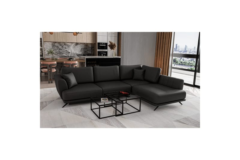 Seksjon Eltap Larde 286x191x90 cm - Softis 11, Høyre - Møbler - Sofaer - Skinnsofaer