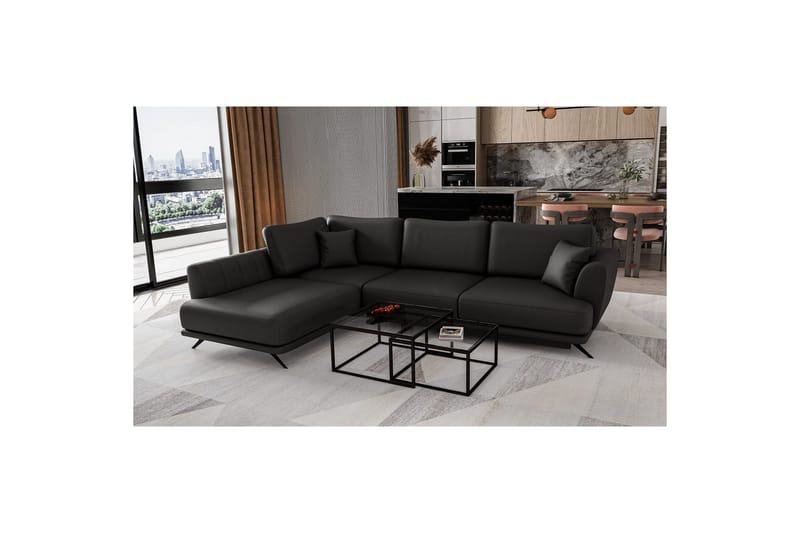 Seksjon Eltap Larde 286x191x90 cm - Softis 11, Venstre - Møbler - Sofaer - Skinnsofaer