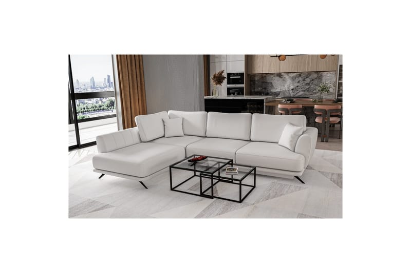 Seksjon Eltap Larde 286x191x90 cm - Softis 17, Venstre - Møbler - Sofaer - Skinnsofaer