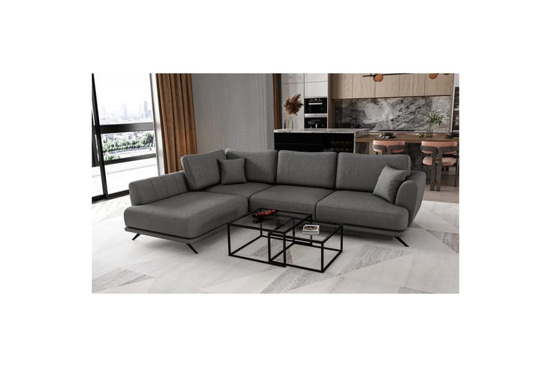 Seksjon Eltap Larde 286x191x90 cm - Sola 6, Venstre - Møbler - Sofaer - Fløyelssofaer