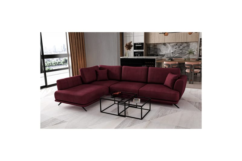 Seksjon Eltap Larde 286x191x90 cm - Velvetmat 25, Venstre - Møbler - Sofaer - Fløyelssofaer