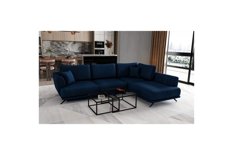 Seksjon Eltap Larde 286x191x90 cm - Velvetmat 40, Høyre - Møbler - Sofaer - Fløyelssofaer