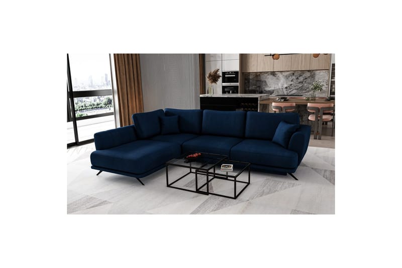 Seksjon Eltap Larde 286x191x90 cm - Velvetmat 40, Venstre - Møbler - Sofaer - Fløyelssofaer