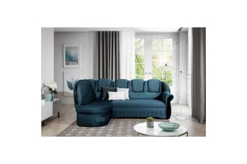 Seksjon Eltap Lord 243x180x112 cm - Monolith 77, Blå, Venstre - Møbler - Sofaer - Fløyelssofaer