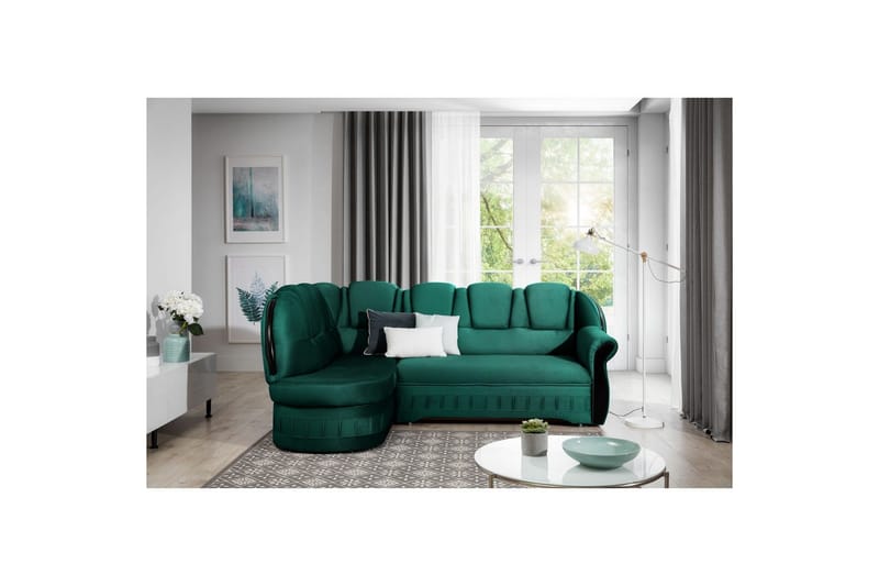 Seksjon Eltap Lord 243x180x112 cm - Nube 35, Grønn, Venstre - Møbler - Sofaer - Fl�øyelssofaer