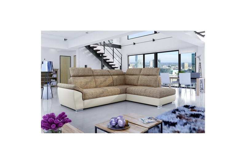 Seksjon Eltap Loreto 260x210x102 cm, Berlin 03, Soft 33, Beige, Høyre