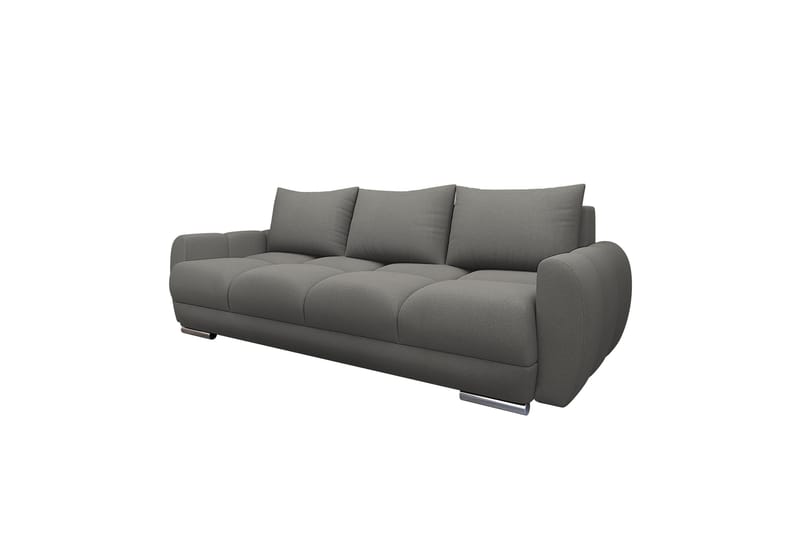 Simerly 3-seter Sovesofa 234 cm med Oppbevaring i Plysj, Grå