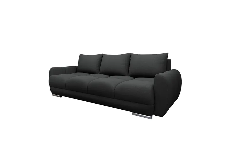 Simerly 3-seter Sovesofa 234 cm med Oppbevaring i Plysj, Sort