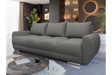 Simerly 3-seter Sovesofa 234 cm med Oppbevaring i Plysj - Grå - Møbler - Sofaer - 3 seter sofa