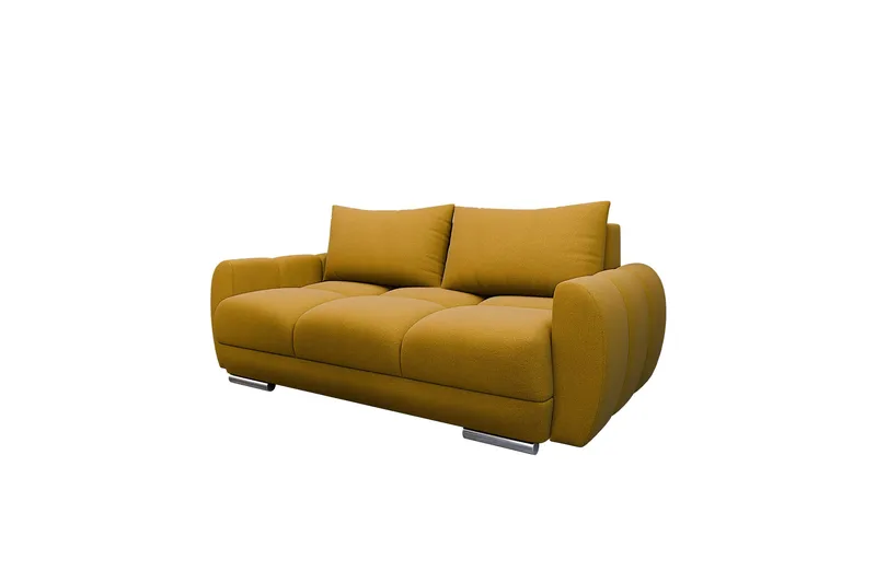 Simerly Sofa 3-seter i Plysj, Gul