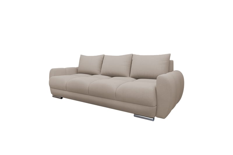 Simerly Sofa 3-seter i Plysj, Beige