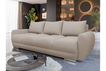 Simerly Sofa 3-seter i Plysj - Beige - Møbler - Sofaer - 3 seter sofa