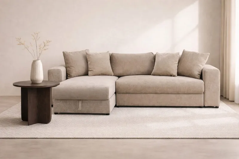 Sjeselongsofa Venture Home Bellman Beige - beige - Møbler - Sofaer - Fløyelssofaer