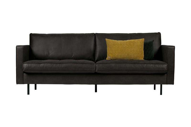 2,5-seters Sofa Thayne - Svart - Skinnsofaer - 2 seter sofa