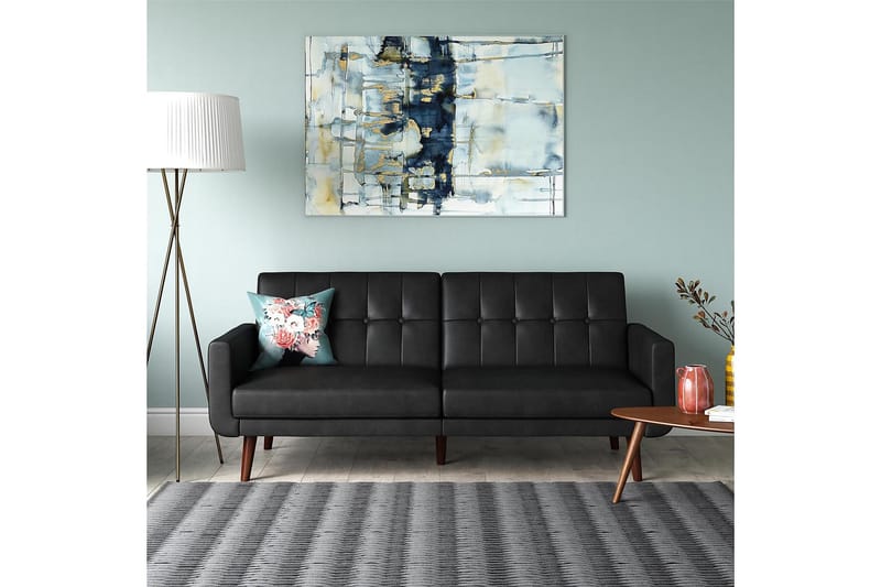 2-seters Sovesofa Nola Kunstlær/Svart - Dorel Home - Møbler - Sofaer - Skinnsofaer