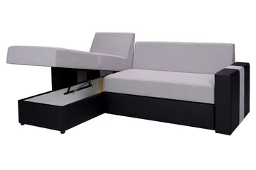 Aden Hjørnesofa Venstre - Grå/Svart - Møbler - Sofaer - Skinnsofaer